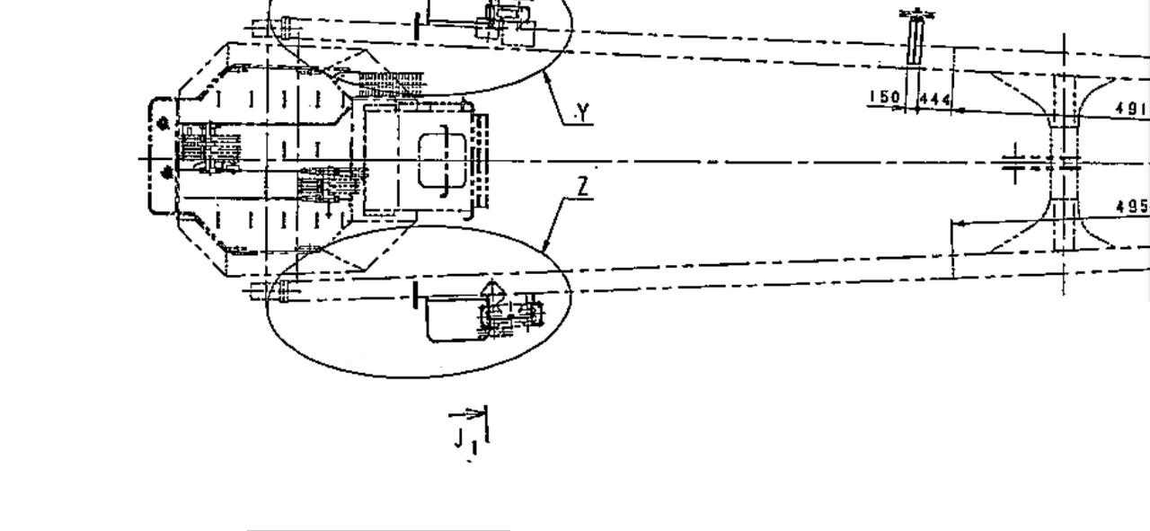 Чертёж судового крана FM-21